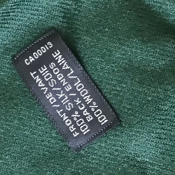 Dior Silk Wool Logo Scarf Unisex Men’s Vintage Wrap Shawl Reversible Minimalist - Picture 6 of 7